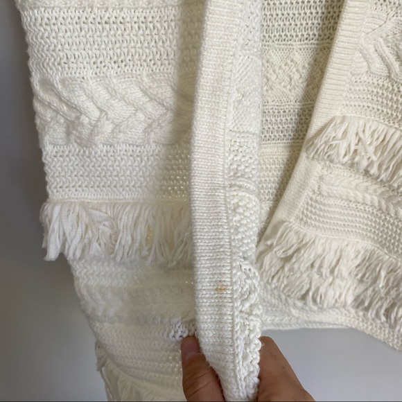 VINCE Fringe 40" Open Cardigan Sweater Vest - Picture 4 of 7